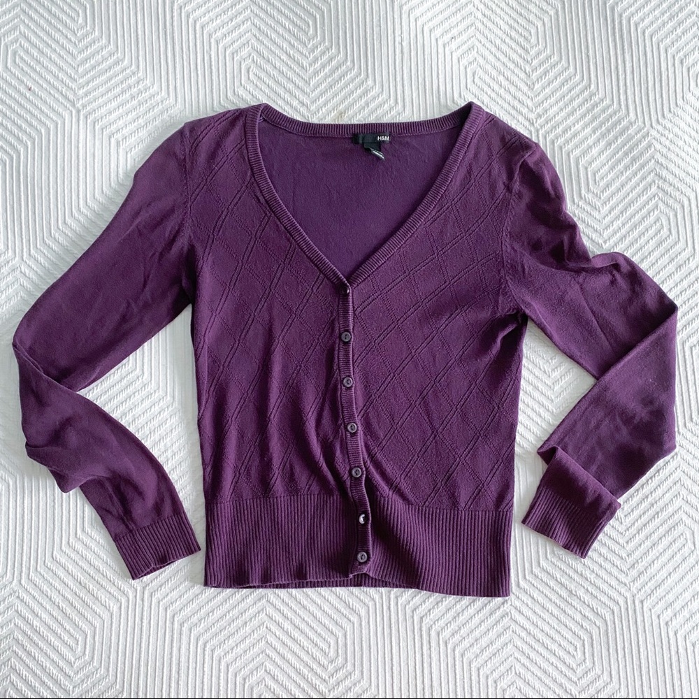 H&M purple cardigan